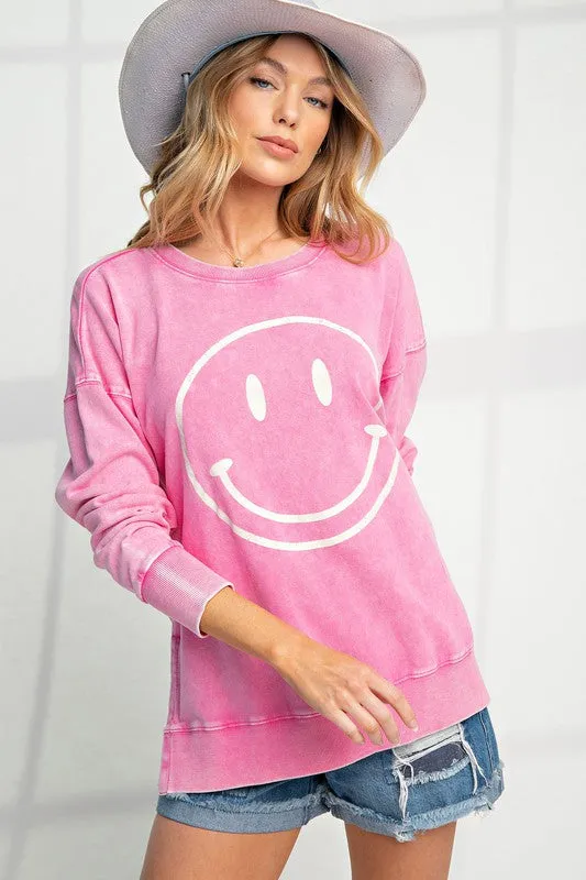 Smiley Face Crewneck Sweatshirt