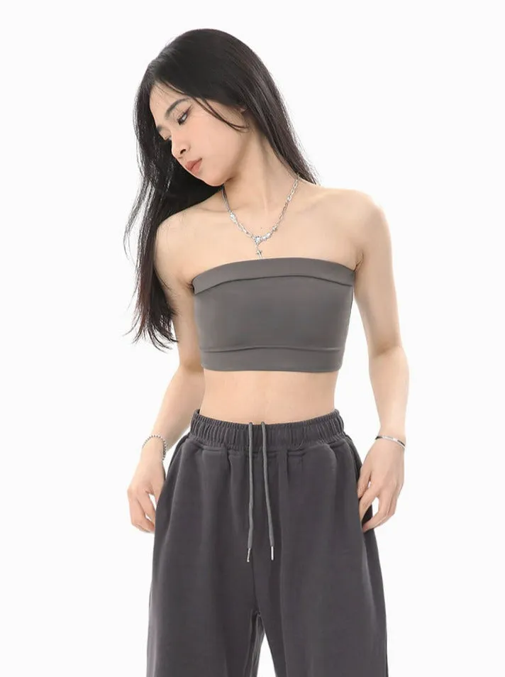 Solid Color Crop Tube Top