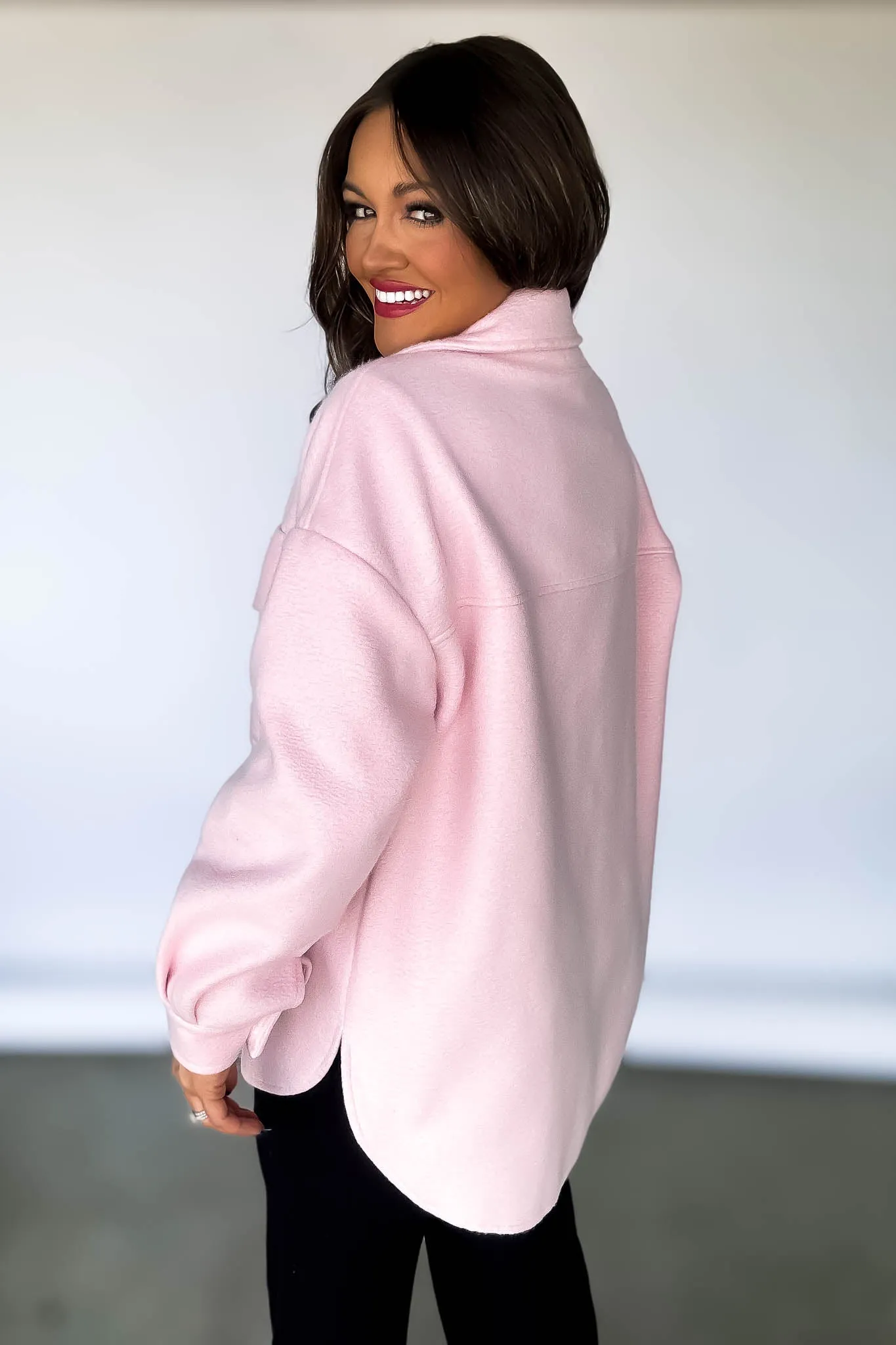 Super Soft Oversized Pink Shacket