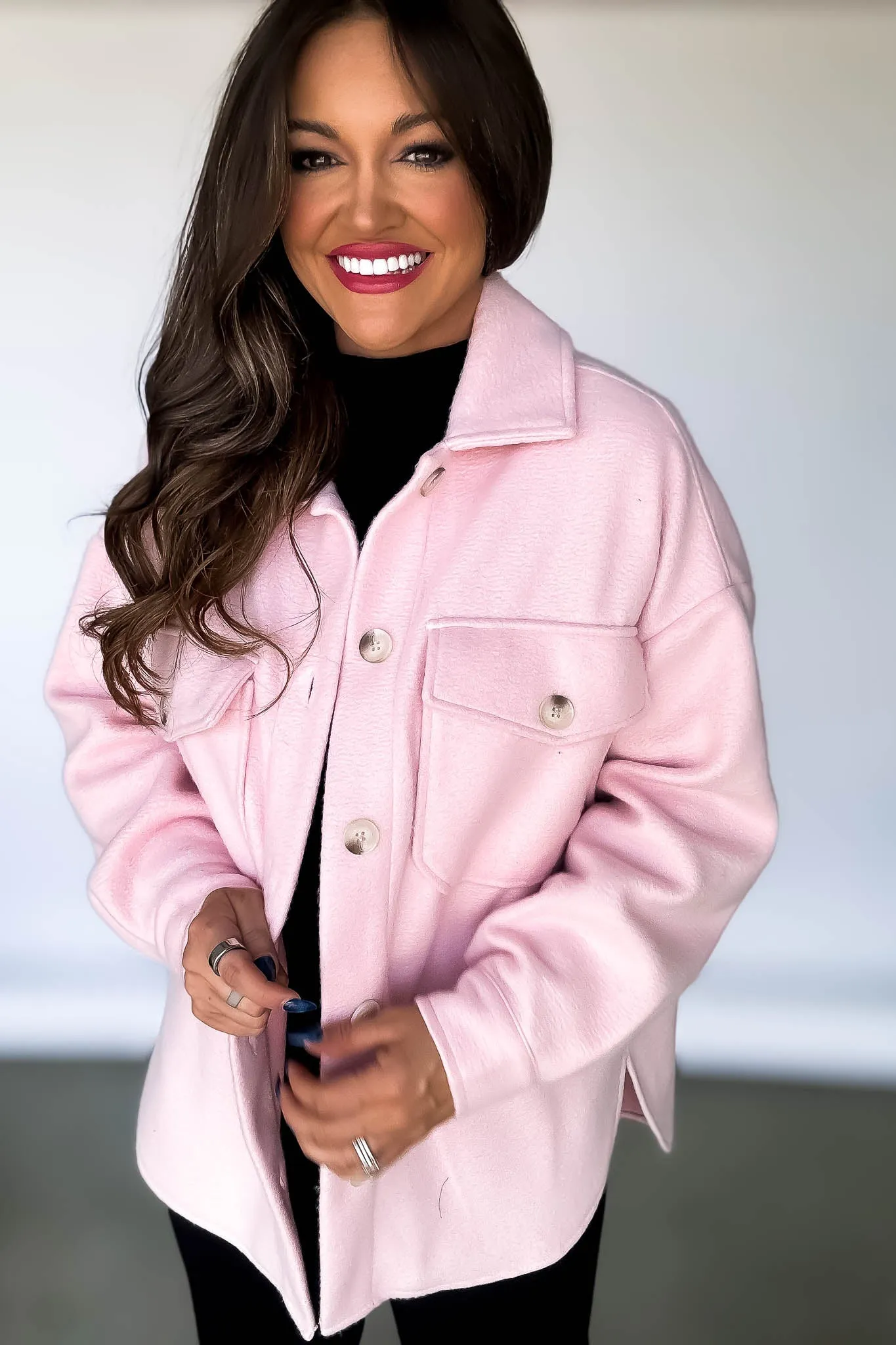 Super Soft Oversized Pink Shacket