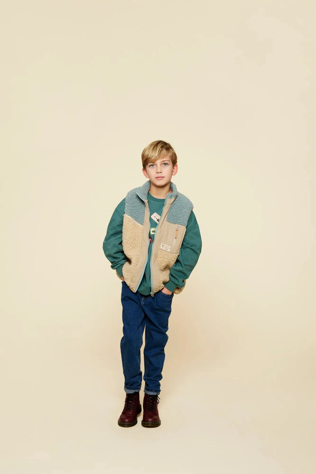 Terry Vest in Smoke Grey
