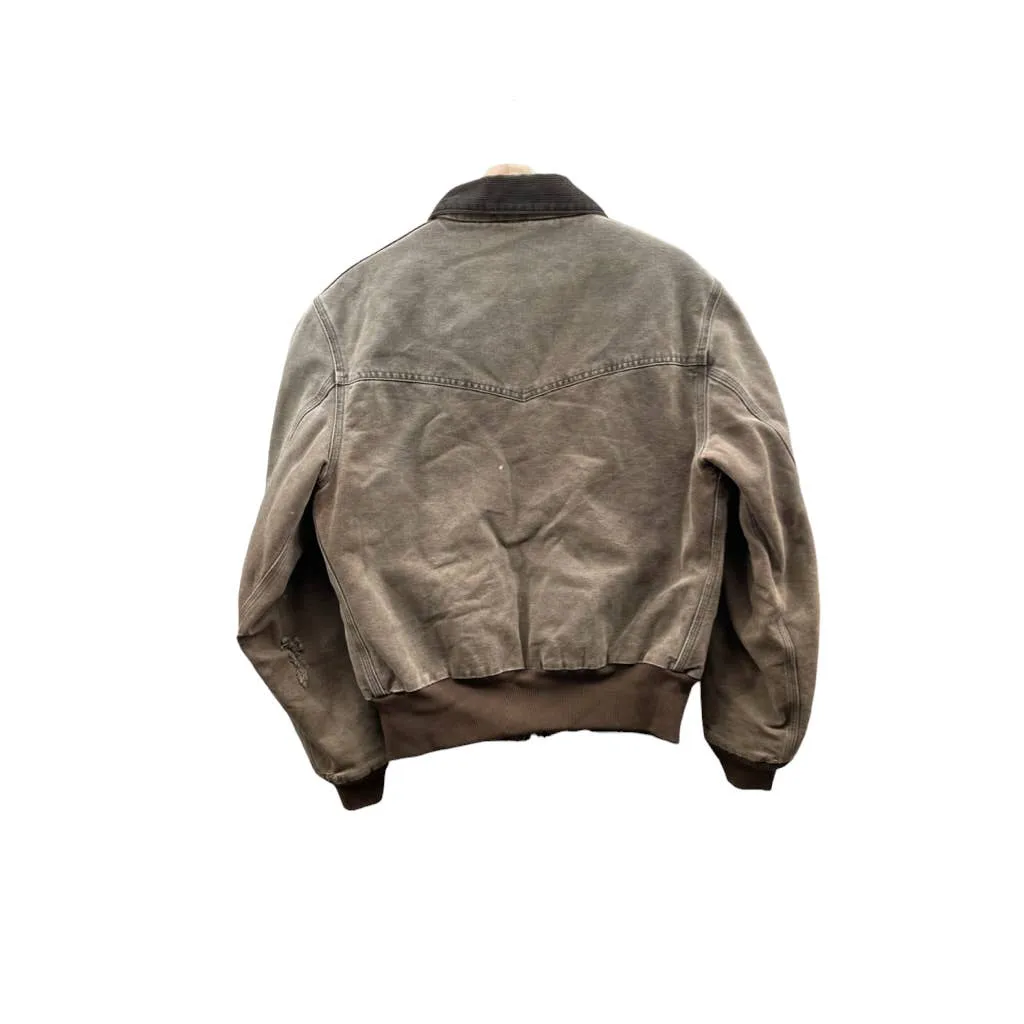 Vintage 1990's Carhartt Distressed Quilt Lined Workwear Zip Jacket