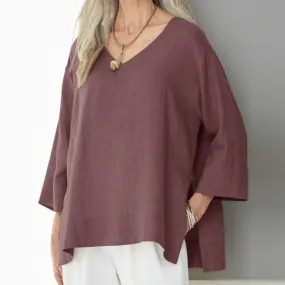 Vintage 3/4 Sleeve Oversized Tunic