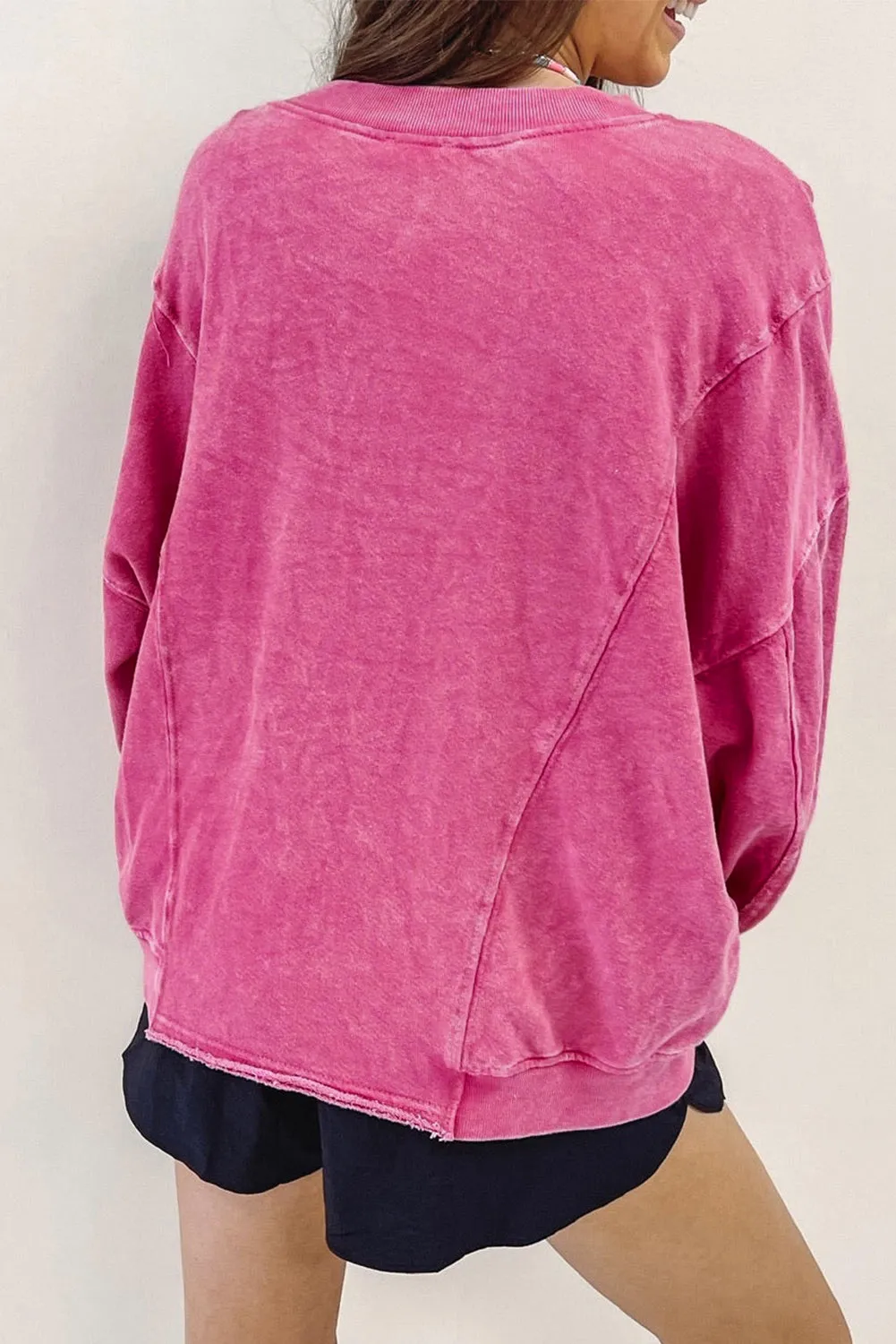Womens XOXO Heart Glitter Print Pullover Sweatshirt for Valentine's Day